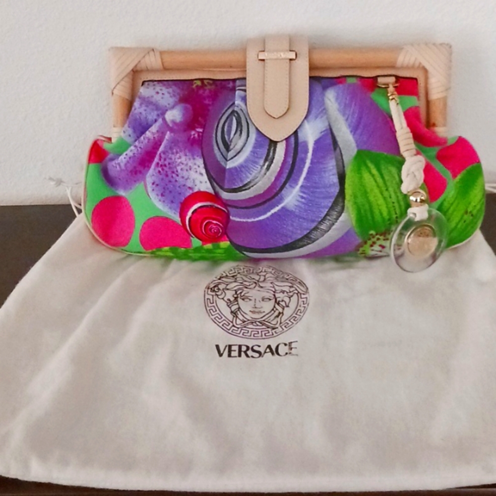 Versace clutch multi colors